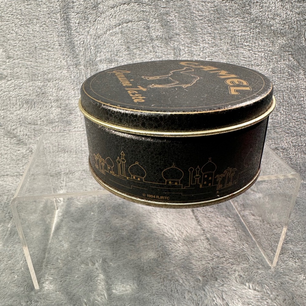 Vintage Camel Cigarette Tin Genuine Taste Black Gold RJ‎ Reynolds 1994 - Picture 5 of 10